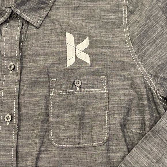 Port Authority | x2 Shirts | Sz M | Gray | Long Sleeves | Collared button-up | K - Picture 6 of 9